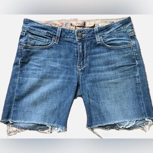 Paige‎ Bentley Raw Hem Cutoff Frayed Denim Shorts Casual Summer Size 27
